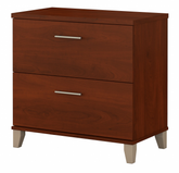 Bush Furniture Somerset 2 Drawer Lateral File Cabinet | Hansen Cherry/White_0